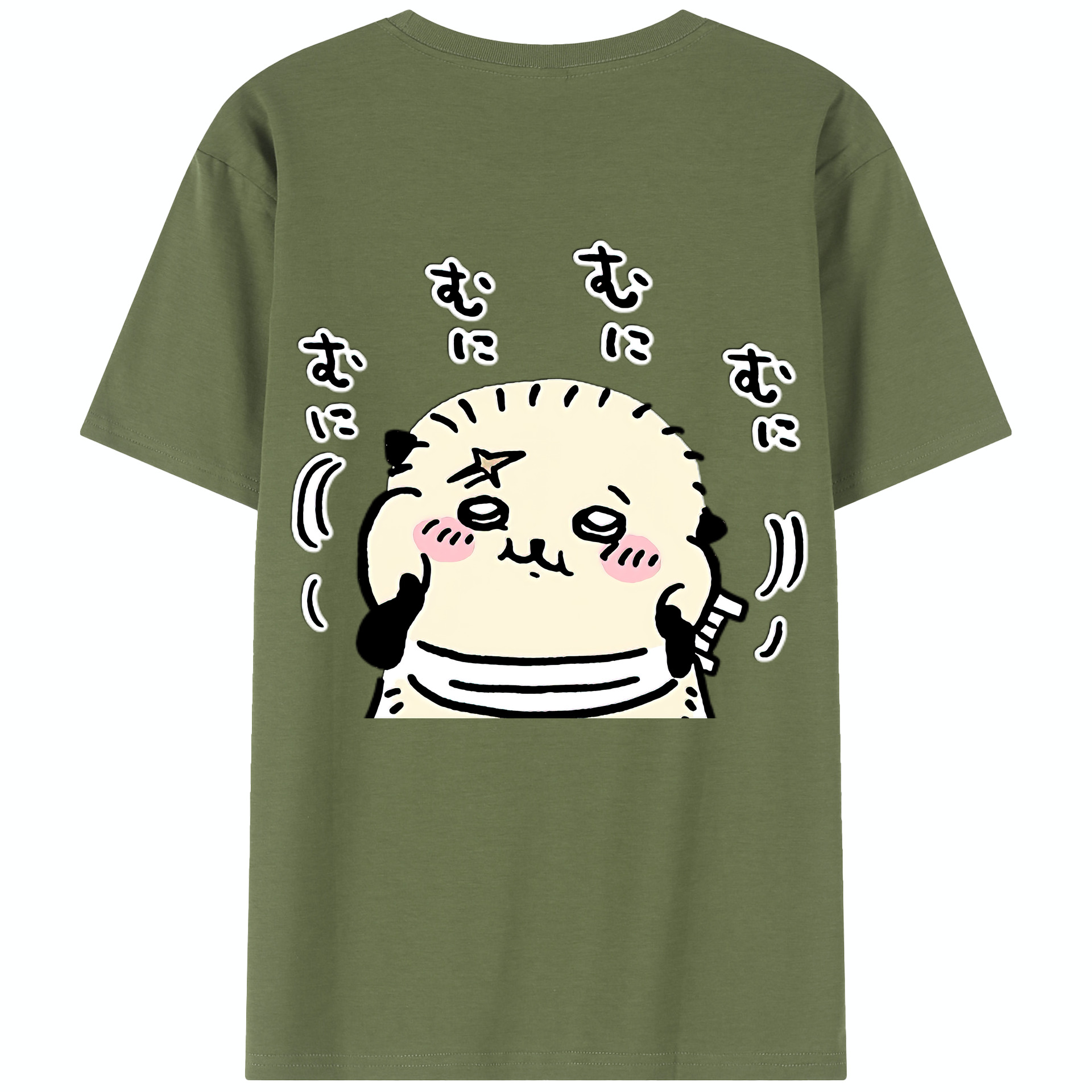 （画像用） ちいかわ ラッコ Chii-kawa Sea otter 綿100％半袖Tシャツ（背面プリント）
